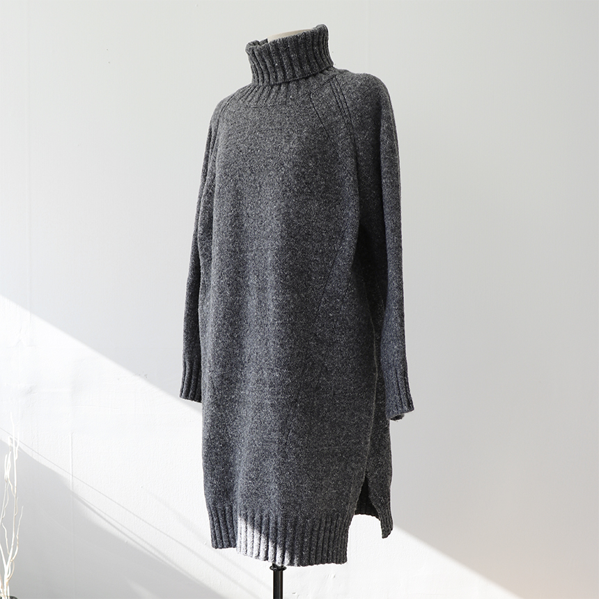 Cosplay Polo Knit One Piece Loose Fit Urun Winter 