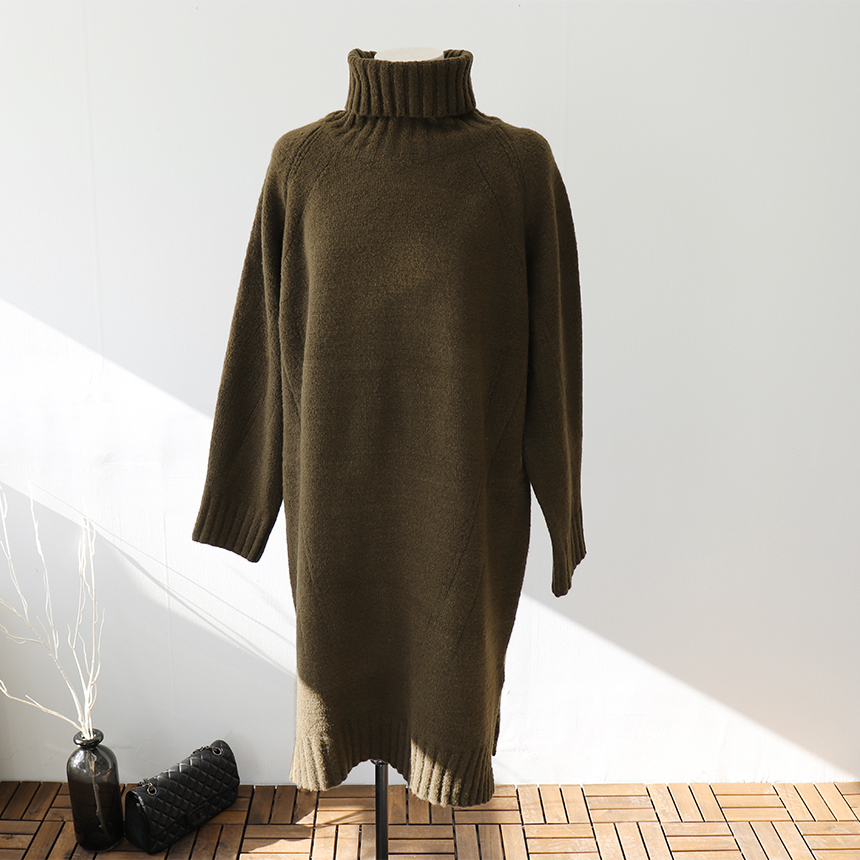 Cosplay Polo Knit One Piece Loose Fit Urun Winter 