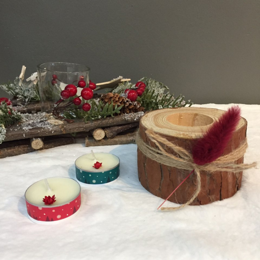 Birch lagras tea light holder set coffee aroma lig