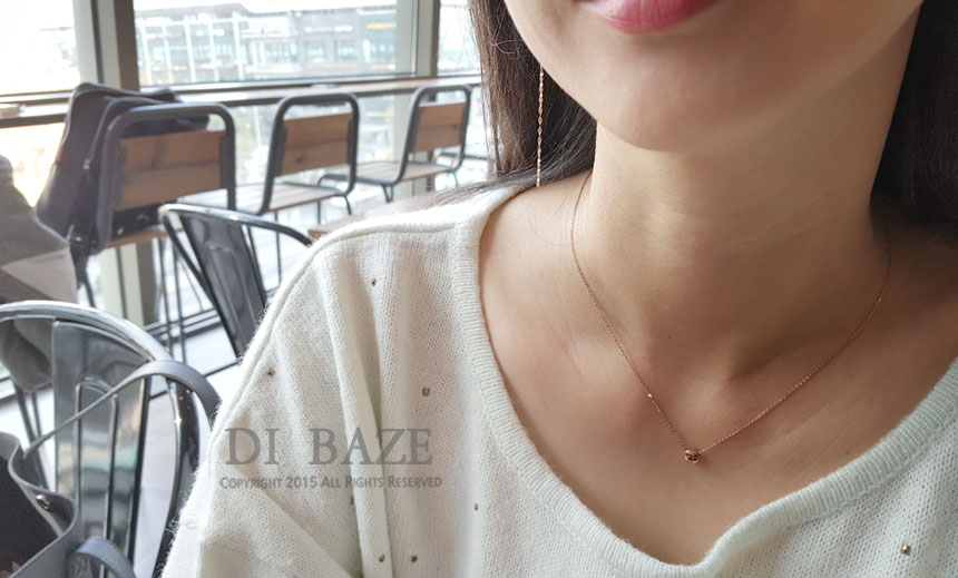14k Necklace Initial Pendant Pink Gold Daily Look 