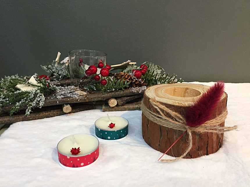 Birch lagras tea light holder set coffee aroma lig