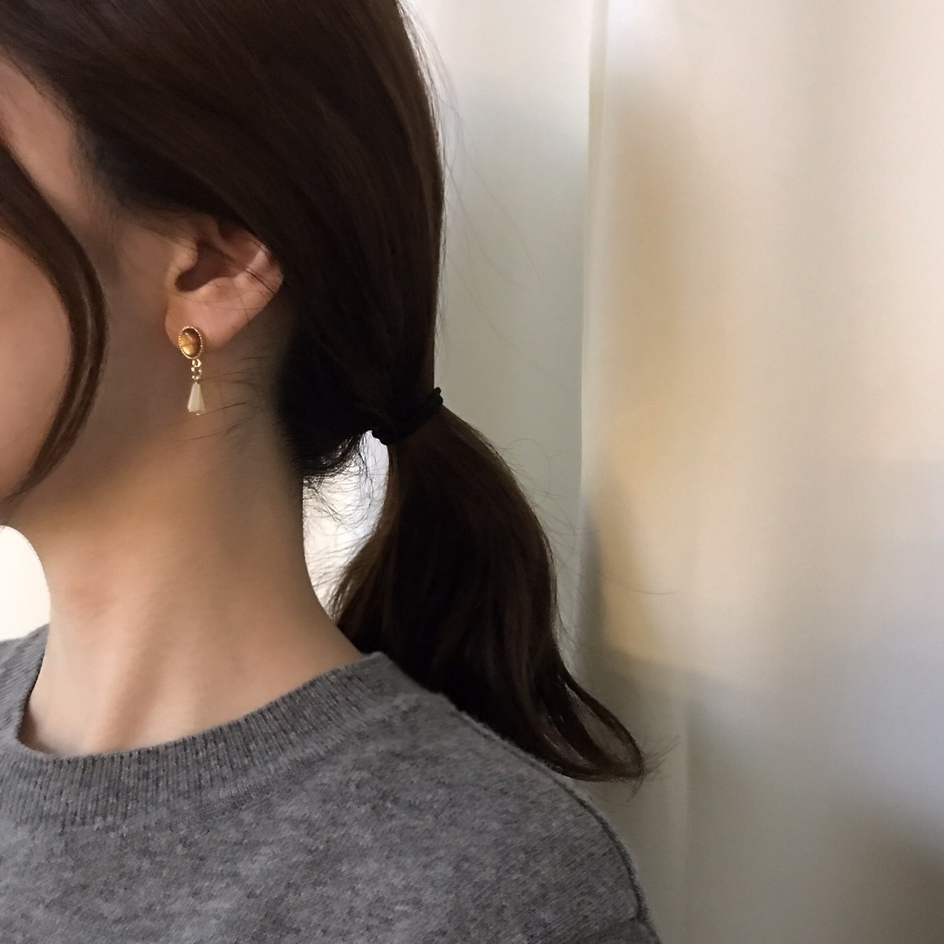 Crystal Pure Hommage Drop Earrings 3color Minimal 