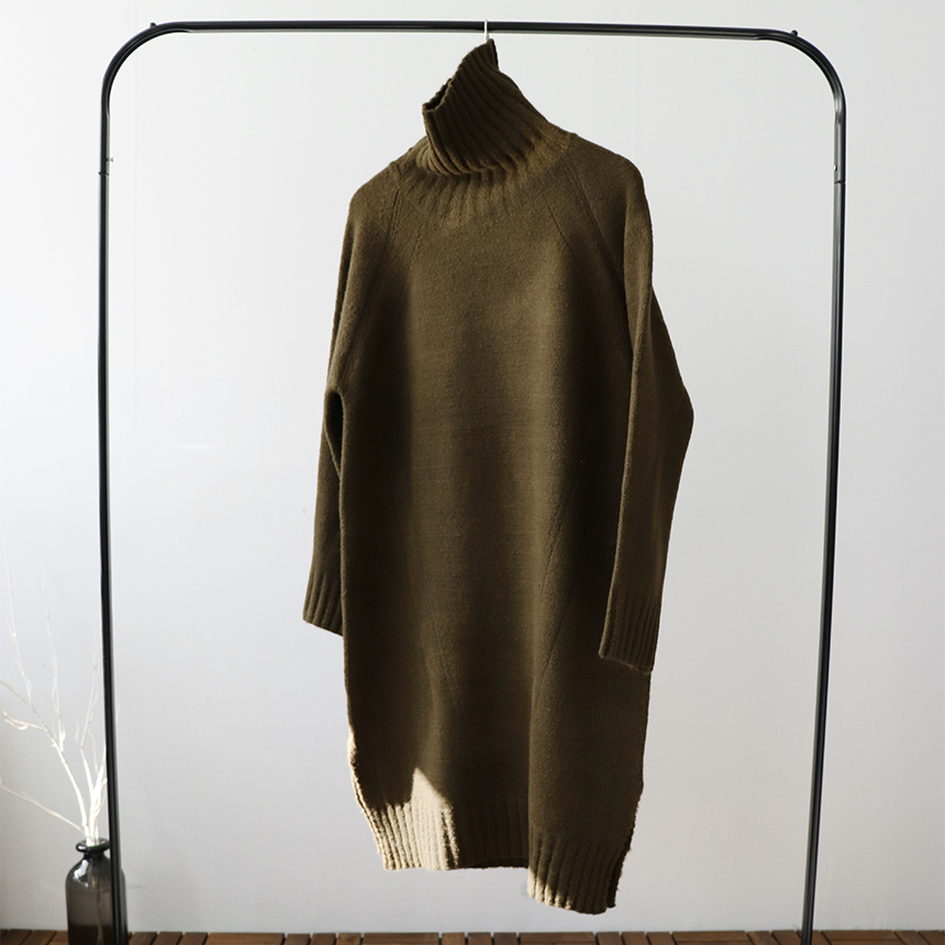 Cosplay Polo Knit One Piece Loose Fit Urun Winter 