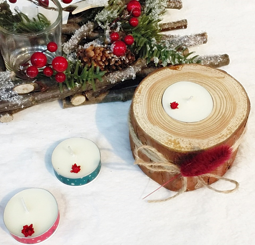 Birch lagras tea light holder set coffee aroma lig
