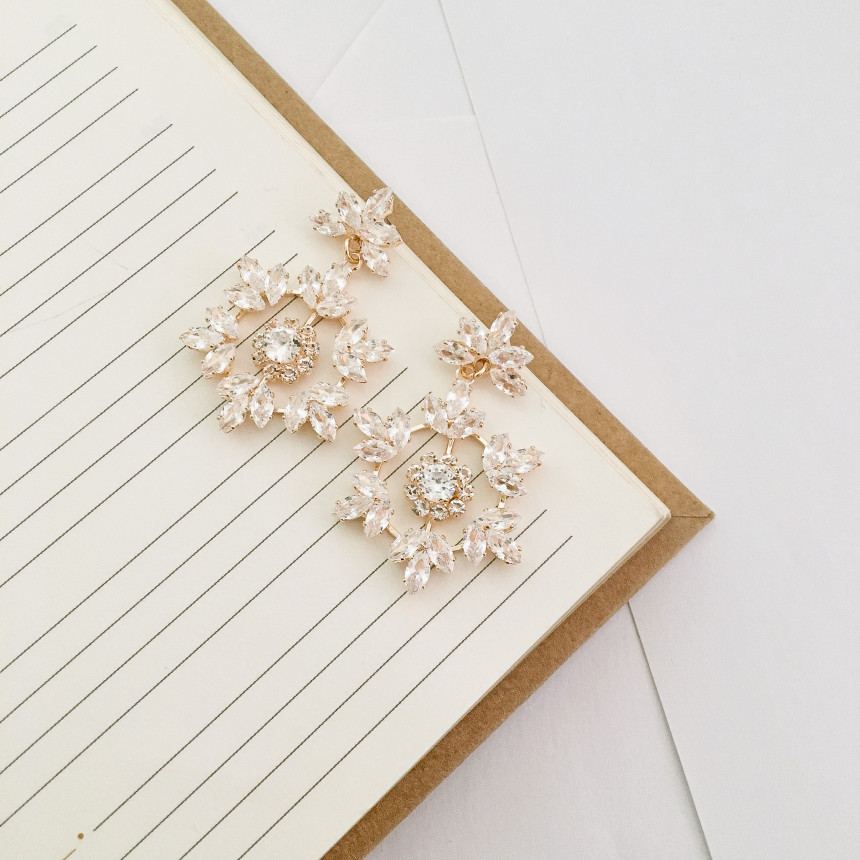Snowflake Cubic Drop Earrings Party Fashion Earrin