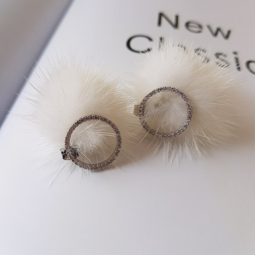 Ronnie Mink Cubic Two-Way Earrings 4color Lovely C