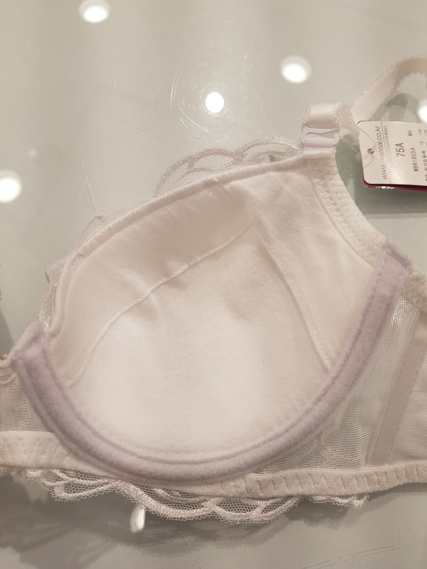 White bra wraclaw lyxian flower motif embroidered 