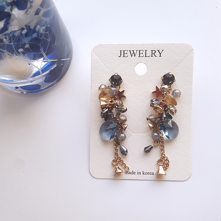 Handmade Earrings 2color colorful drop