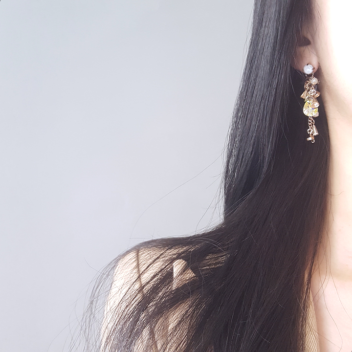 Handmade Earrings 2color colorful drop