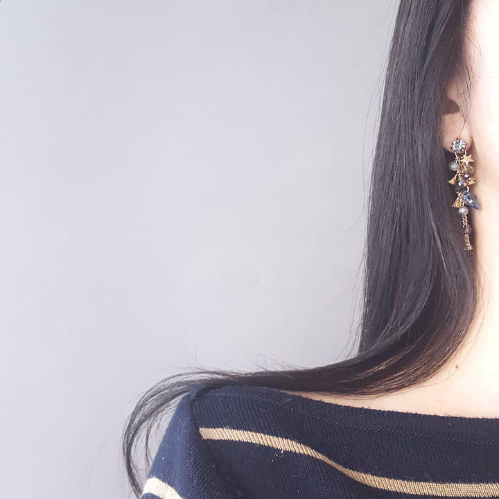 Handmade Earrings 2color colorful drop