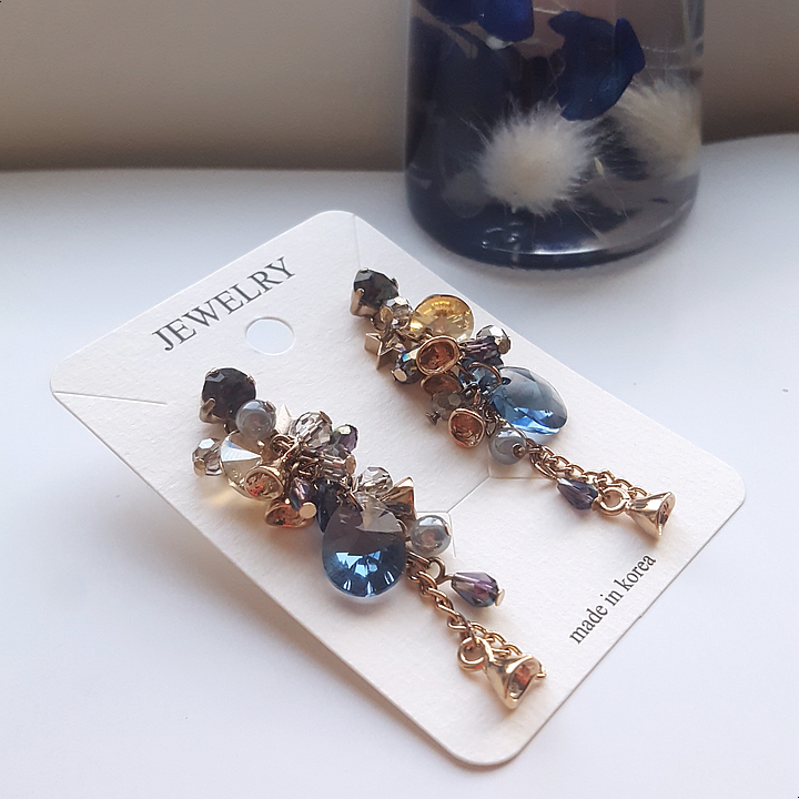 Handmade Earrings 2color colorful drop