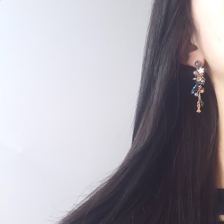 Handmade Earrings 2color colorful drop