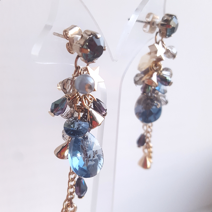 Handmade Earrings 2color colorful drop