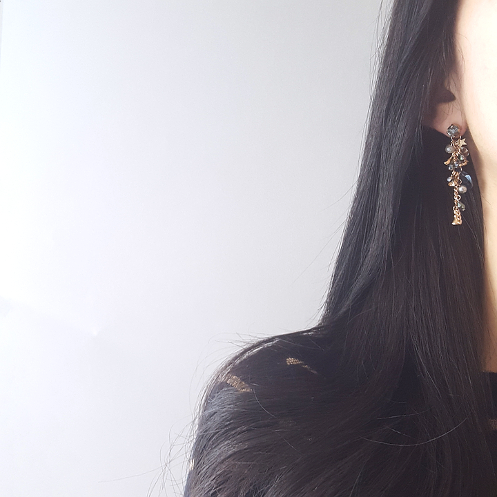 Handmade Earrings 2color colorful drop