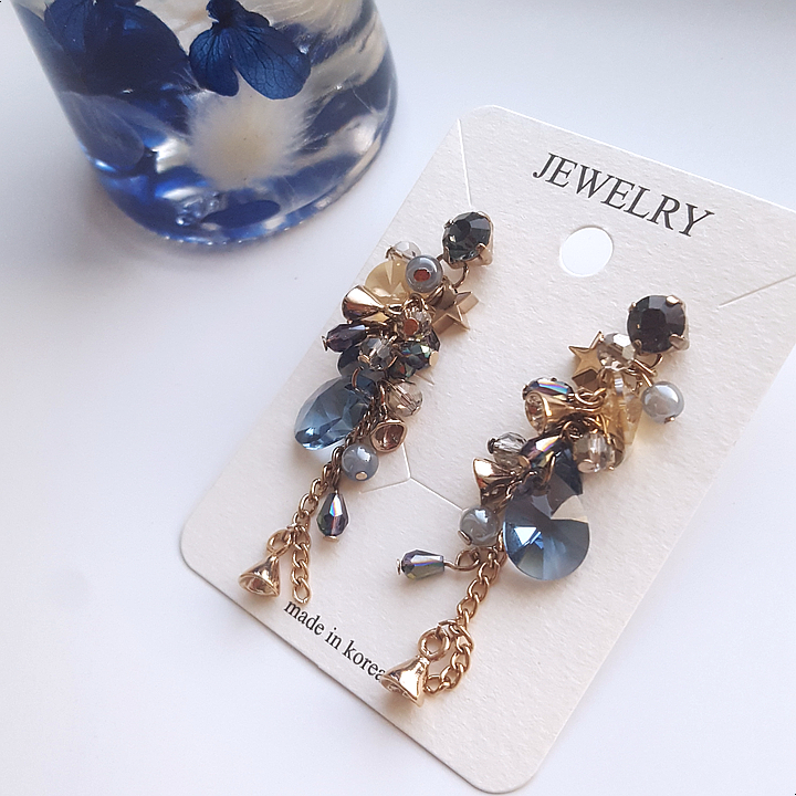 Handmade Earrings 2color colorful drop