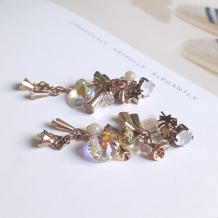 Handmade Earrings 2color colorful drop