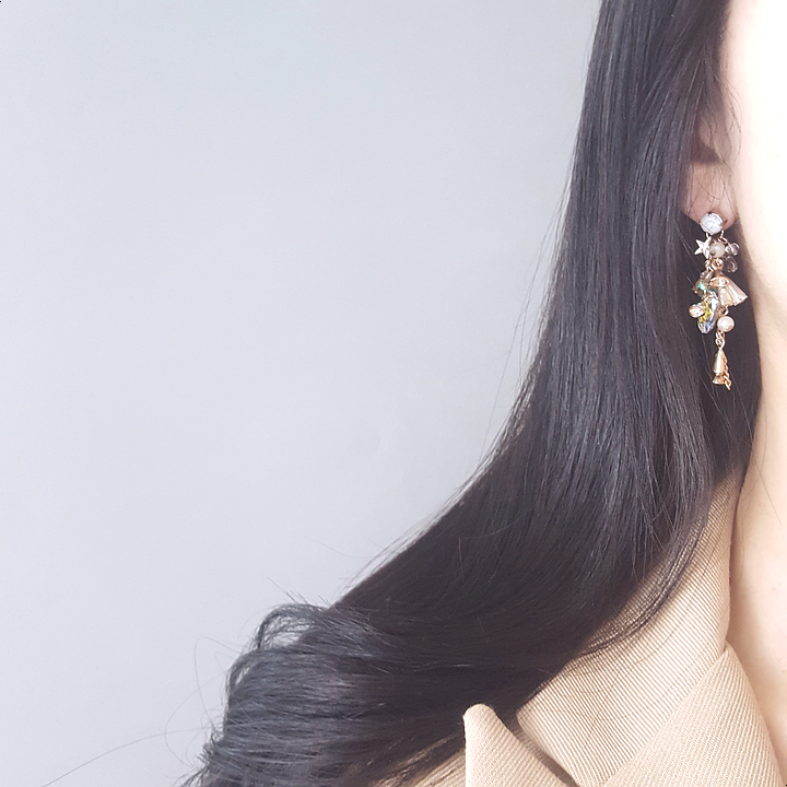 Handmade Earrings 2color colorful drop