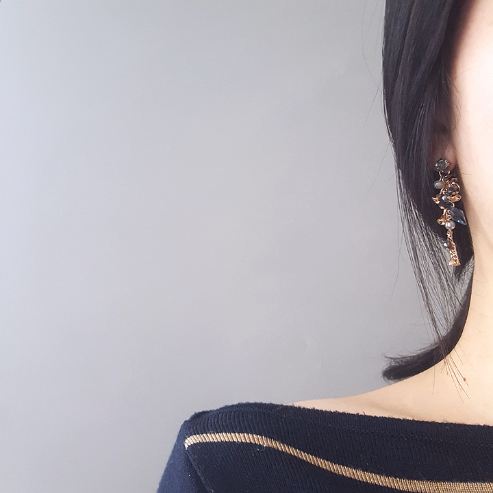 Handmade Earrings 2color colorful drop