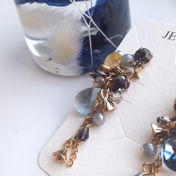 Handmade Earrings 2color colorful drop