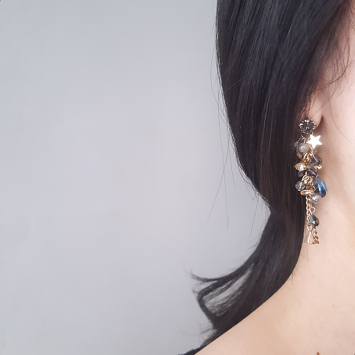 Handmade Earrings 2color colorful drop