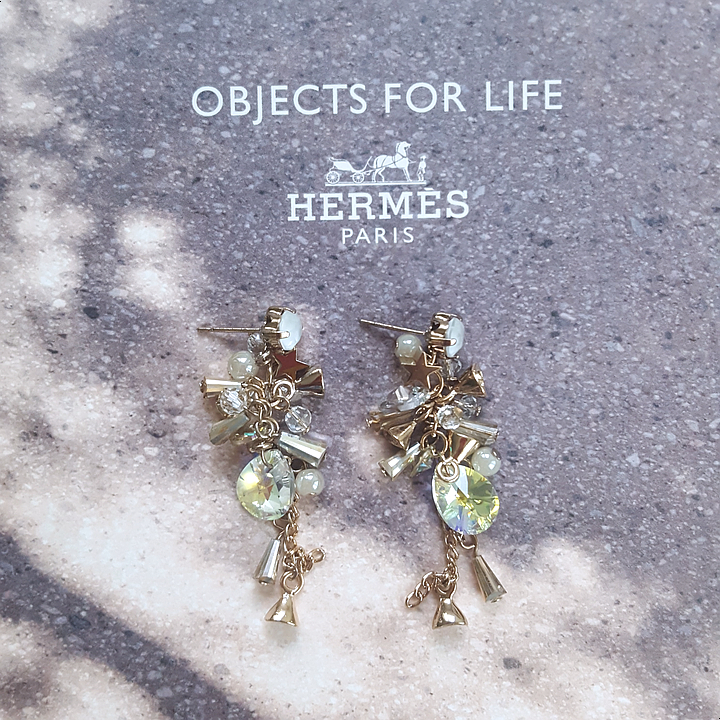 Handmade Earrings 2color colorful drop