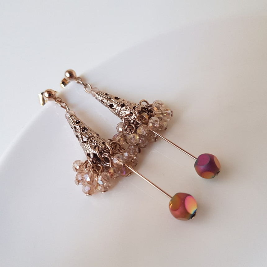Handmade Crystal Drop Earrings