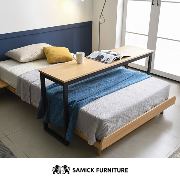 [삼익가구]오크 다용도 베드테이블(슈퍼싱글)