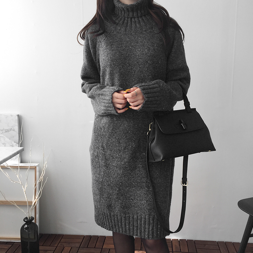 Cosplay Polo Knit One Piece Loose Fit Urun Winter 