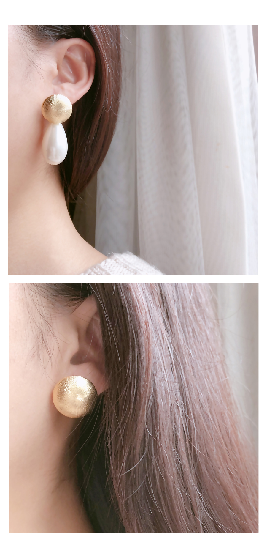 Gold Pearl Pearl Bold Drop Earrings