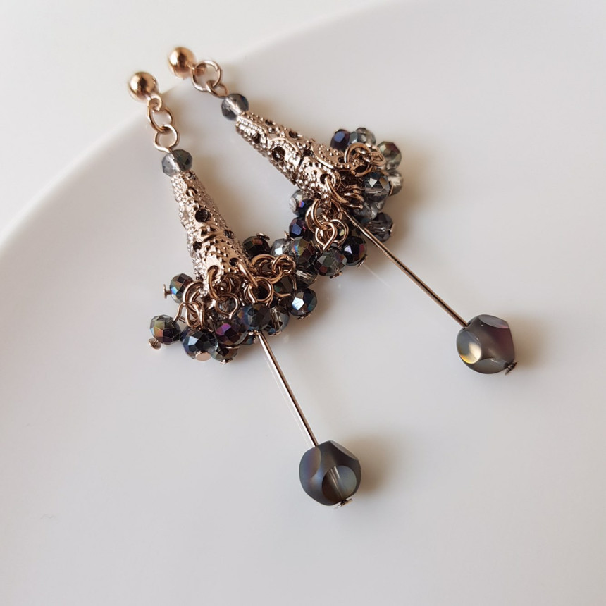 Handmade Crystal Drop Earrings