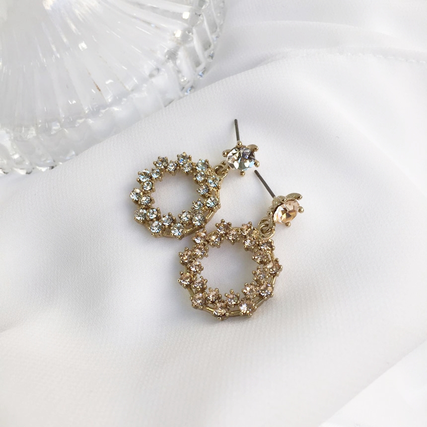 5 kinds of snowflake cubic pearl drop earrings ear