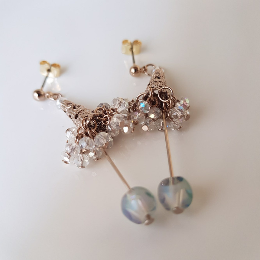 Handmade Crystal Drop Earrings