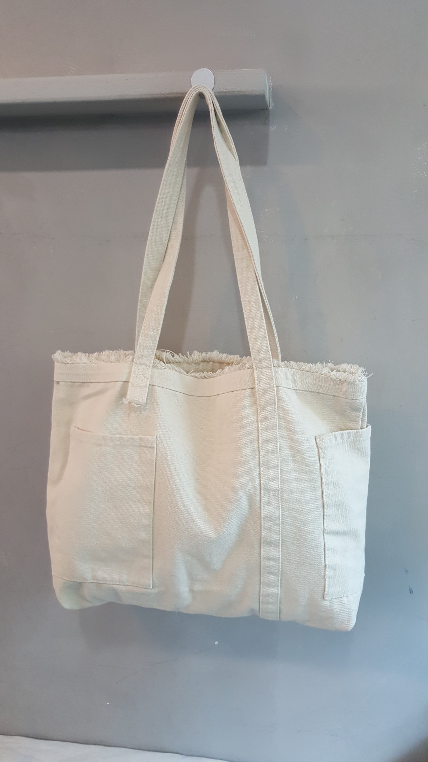 TOTE ECO SHOPPING TRAVEL Pocket Fringe Eco Bag