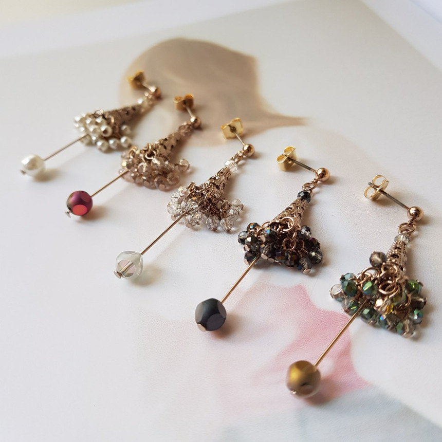 Handmade Crystal Drop Earrings