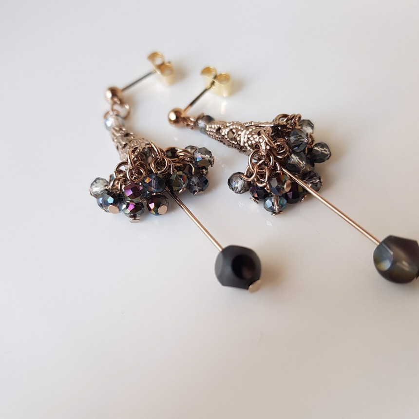 Handmade Crystal Drop Earrings