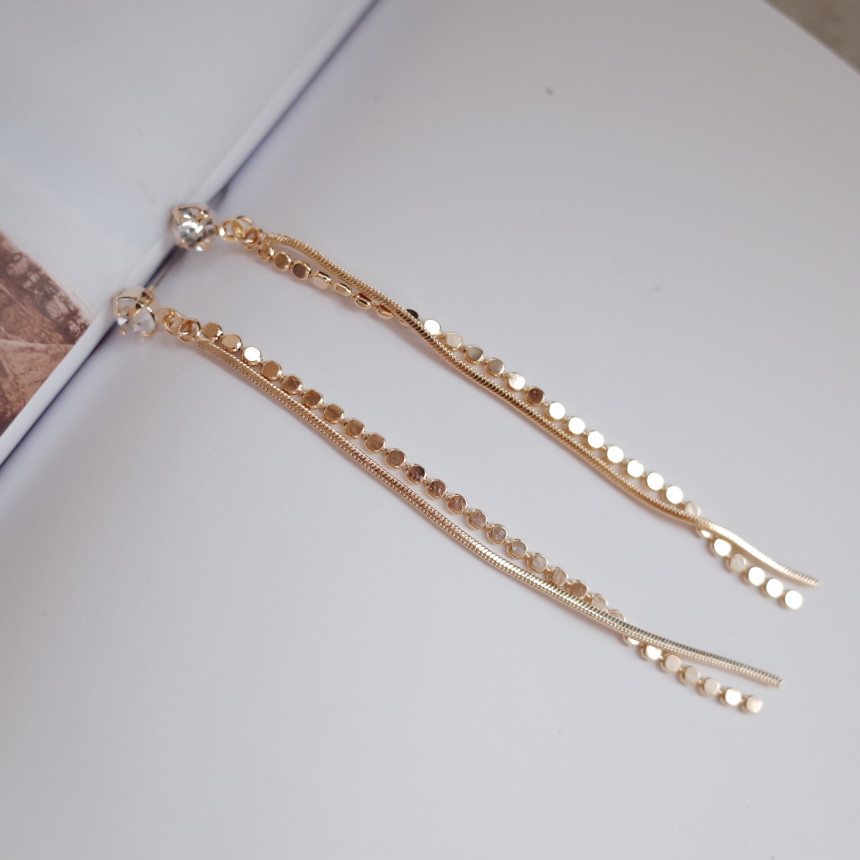 <b><p>NO.59 Roy Two-string cha Simple lo ears Stylish</p></b><b><p>NO.59 ロイ 二行チェーン シンプルロングイヤリング スタイリッシュな シックな</p></b><br /><br /><p align='center'>