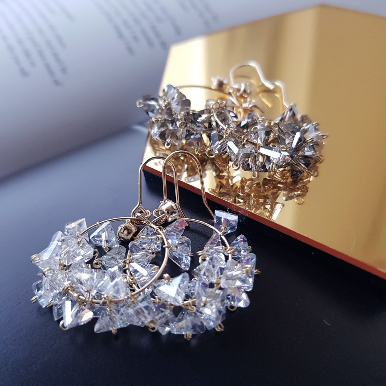 Breeze Swarovski Drop Earrings Woman Look Luxuriou