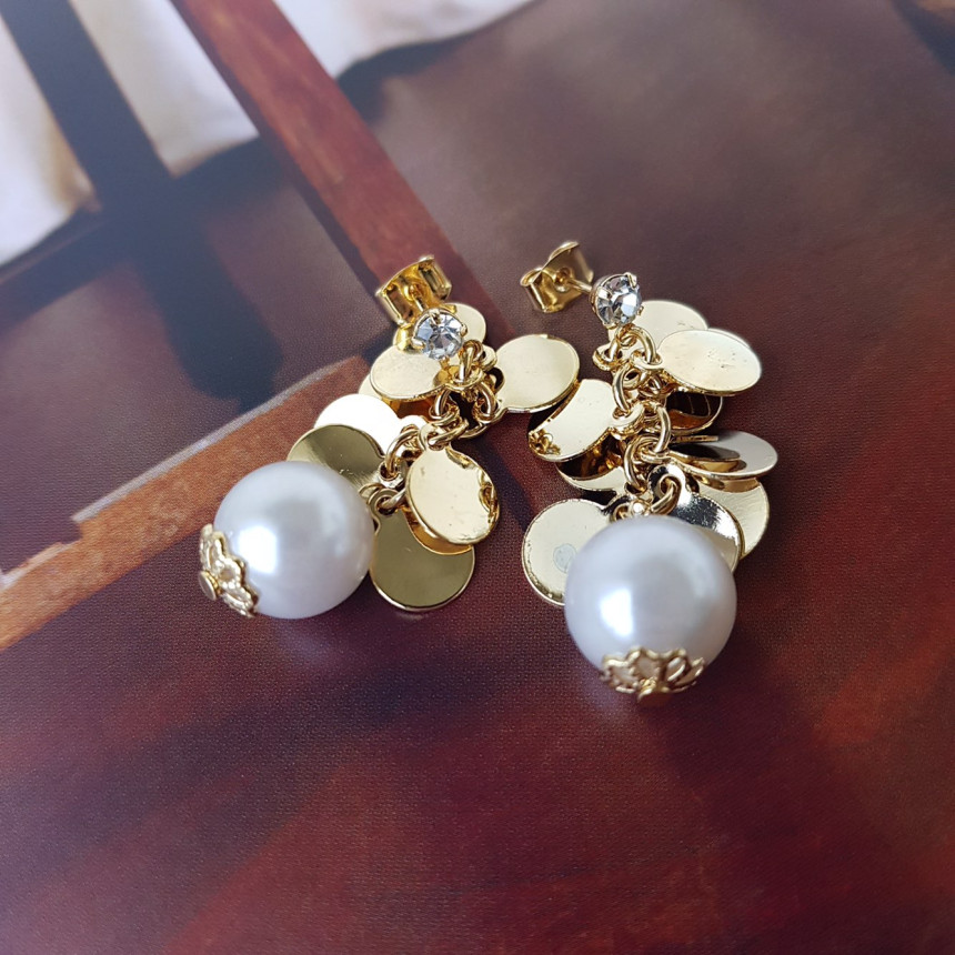 Water lily cubic pearl drop earrings dating fashio