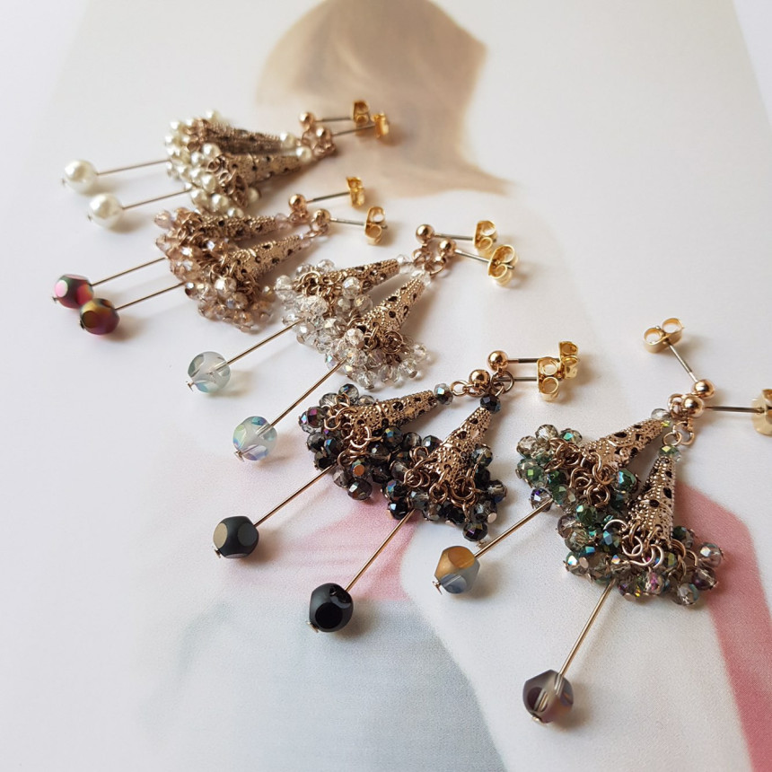 Handmade Crystal Drop Earrings