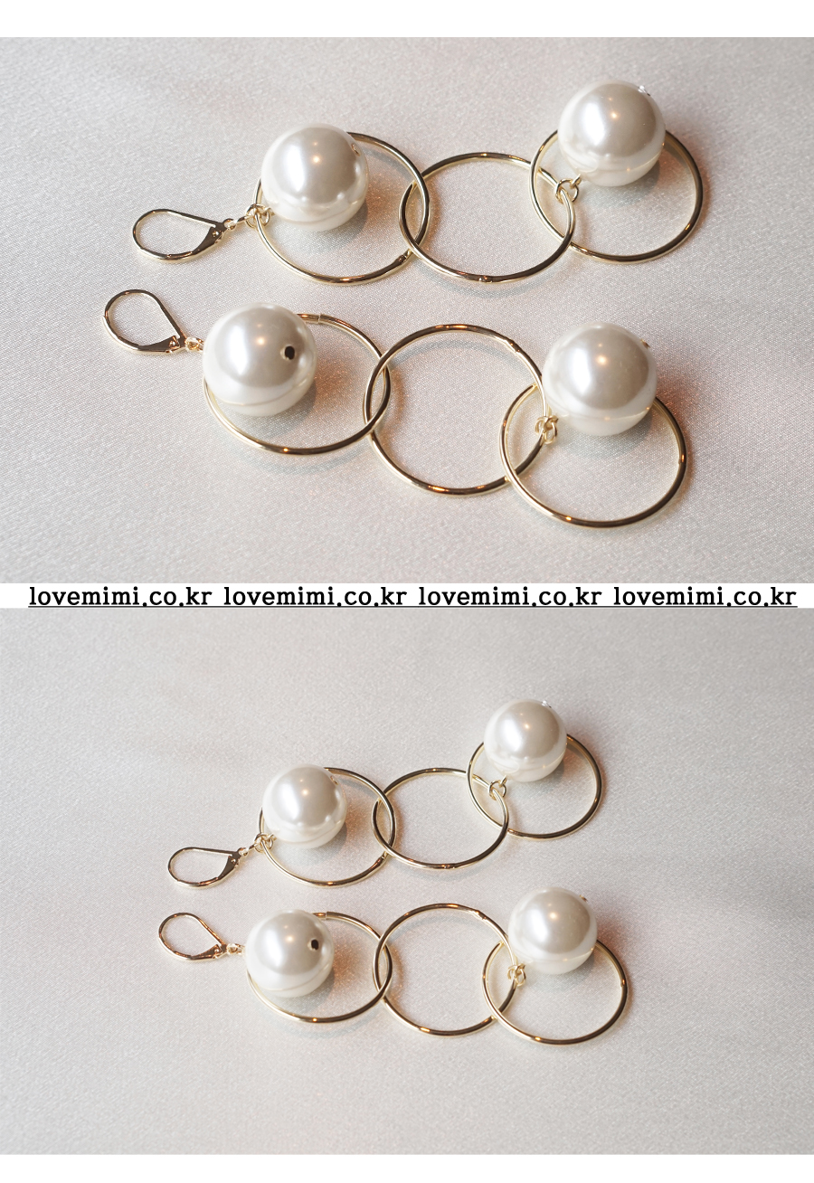 Gold Pearl Pearl Bold Drop Earrings