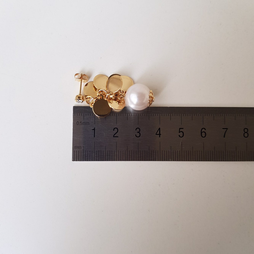 Water lily cubic pearl drop earrings dating fashio