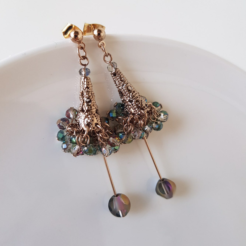 Handmade Crystal Drop Earrings
