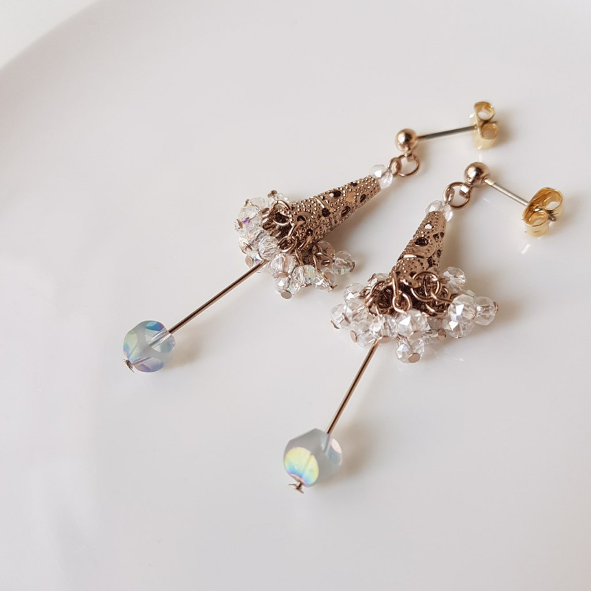 Handmade Crystal Drop Earrings