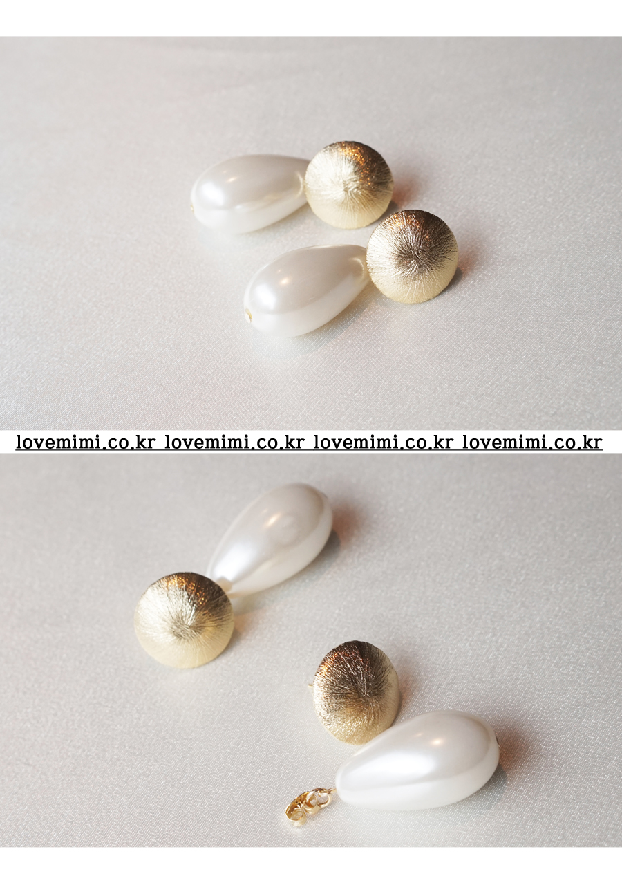 Gold Pearl Pearl Bold Drop Earrings