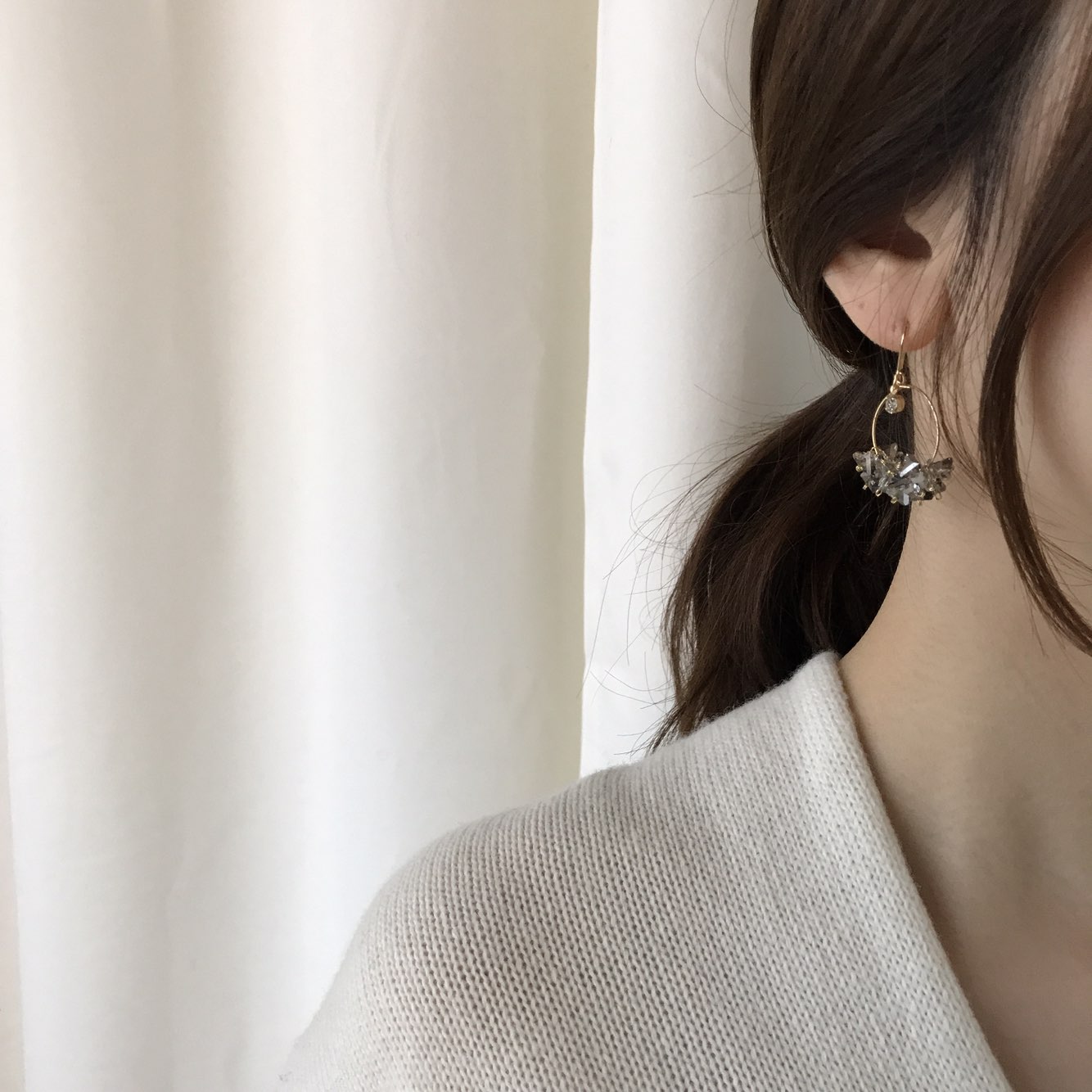 Breeze Swarovski Drop Earrings Woman Look Luxuriou