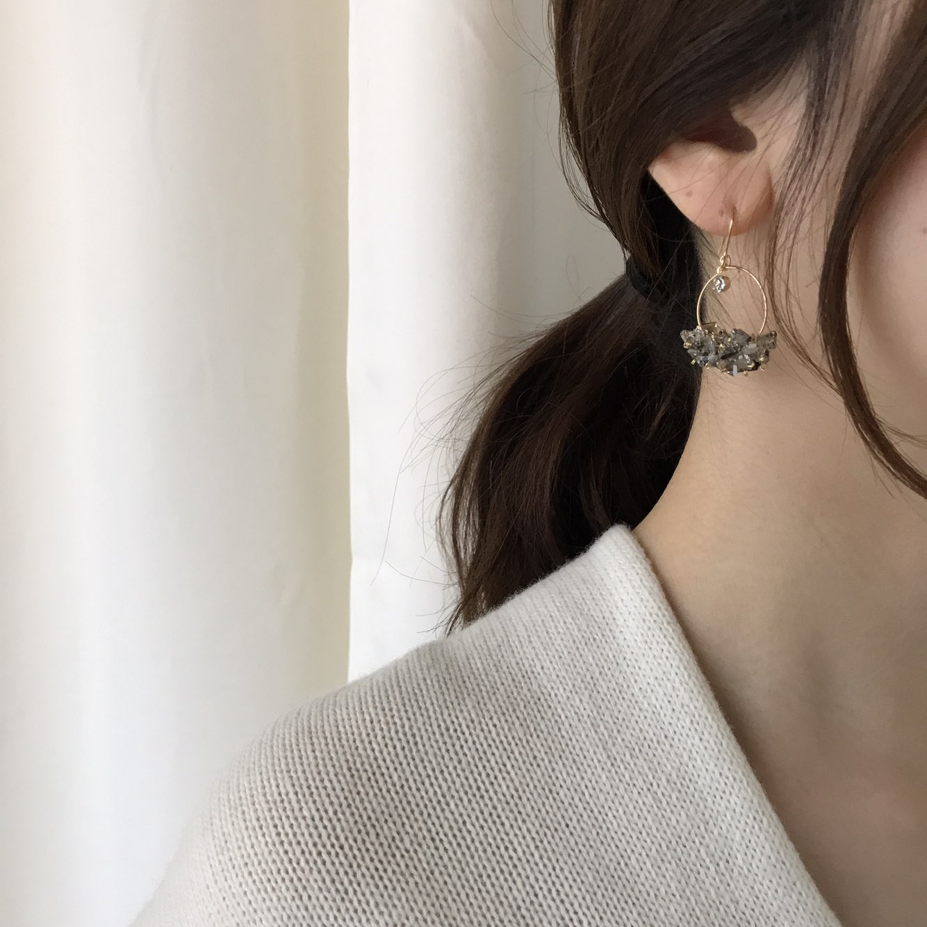 Breeze Swarovski Drop Earrings Woman Look Luxuriou