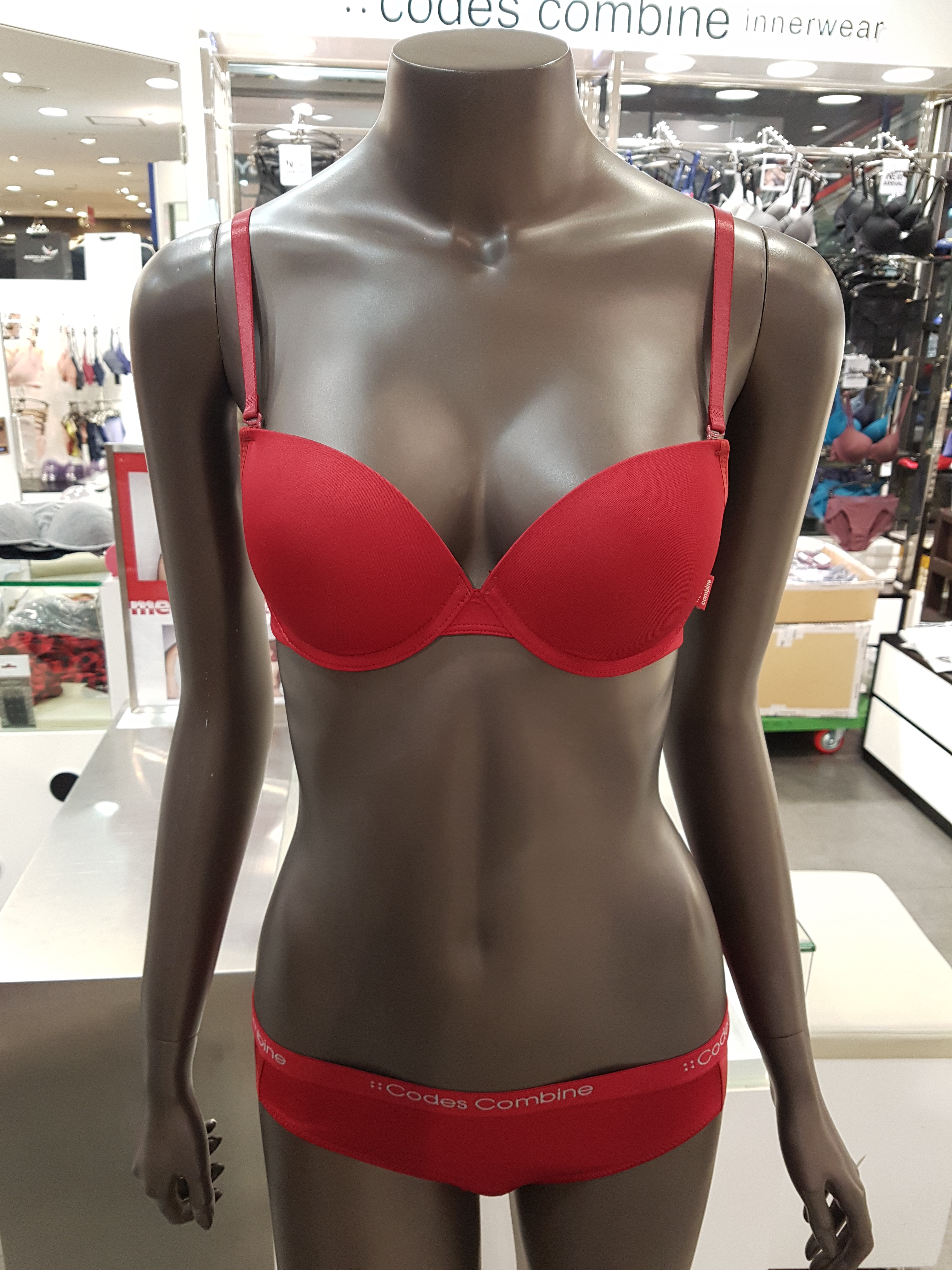 Corde's Combine Red Solid Bra Set CCDBRMA1RD CC