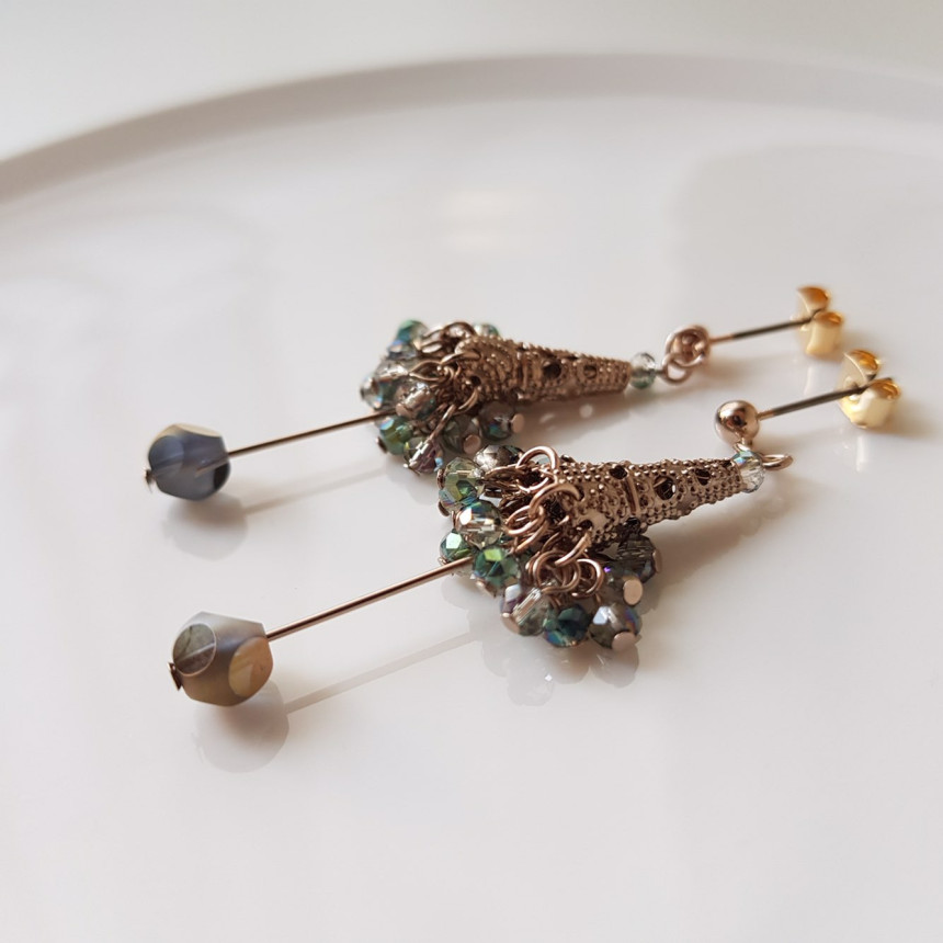 Handmade Crystal Drop Earrings