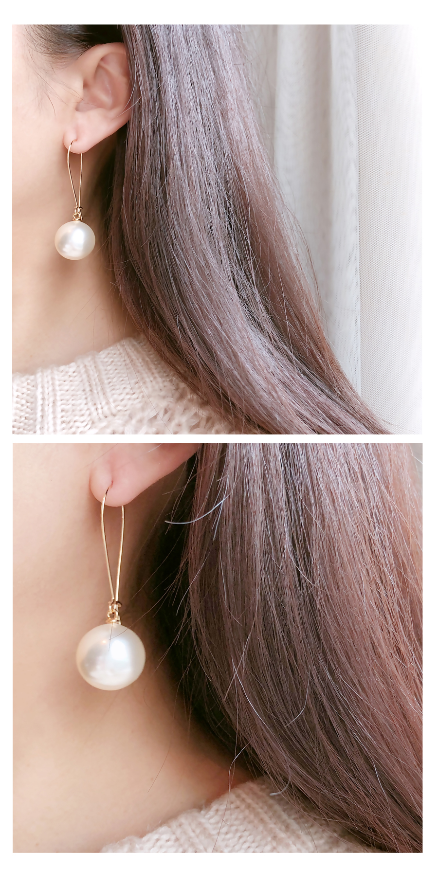 Gold Pearl Pearl Bold Drop Earrings