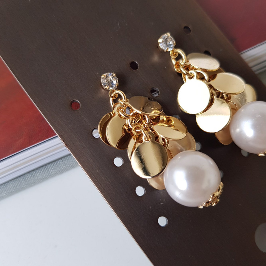 Water lily cubic pearl drop earrings dating fashio